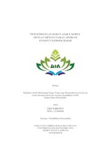 Modul bahasa jepang sma/ma/smk k2013. PENGEMBANGAN BAHAN AJAR E-MODUL DENGAN MENGGUNAKAN APLIKASI KVISOFT FLIPBOOK MAKER - Raden Intan